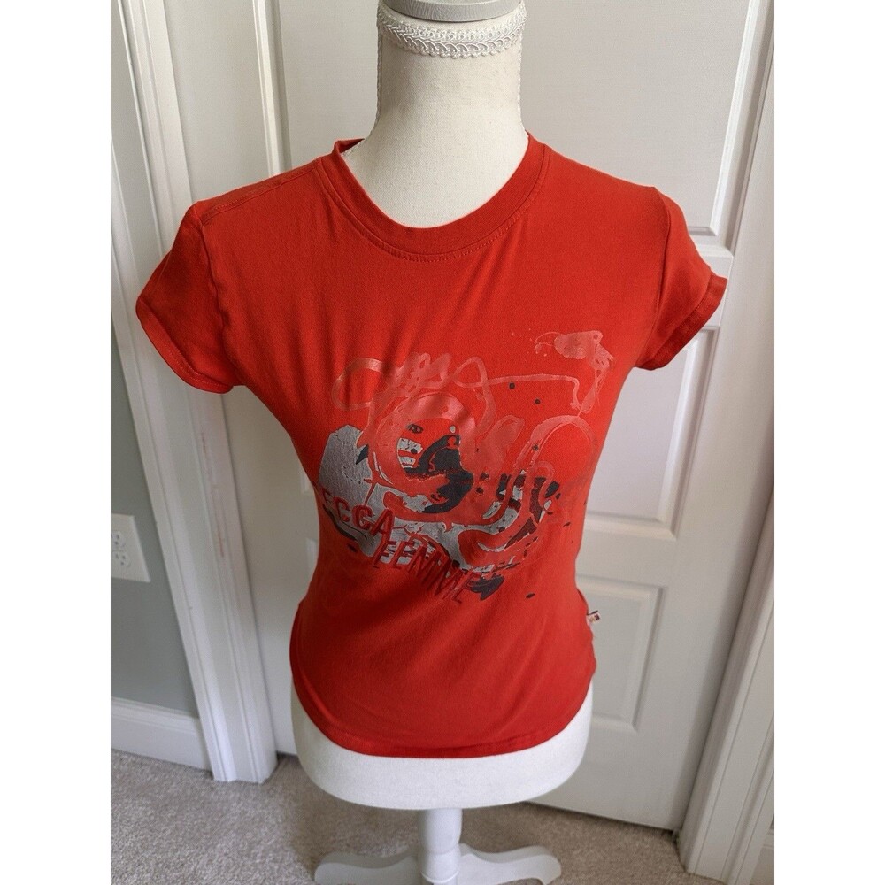 Vintage Mecca Femme Coral Graphic T-Shirt Y2K Hip Hop Streetwear Size Small